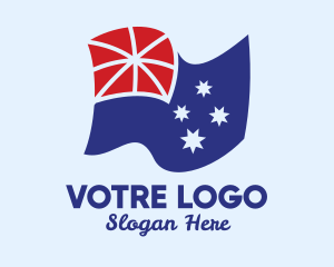National Flag - Simple Australian Flag logo design