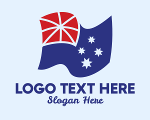 National - Simple Australian Flag logo design