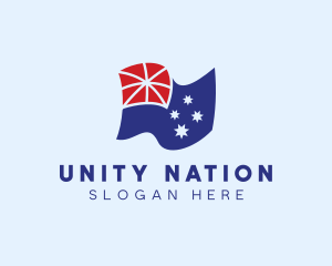 National Australian Flag logo design