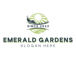 Gardening Lawn Mower logo design