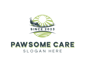 Gardening Lawn Mower logo design