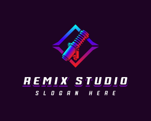 Studio Recording Microphone logo design