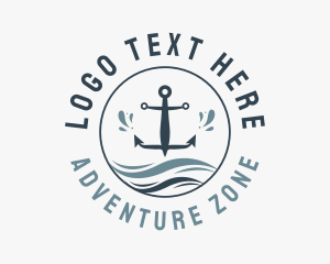 Anchor Marine Wave logo design