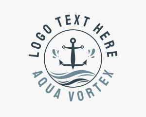 Anchor Marine Wave logo design