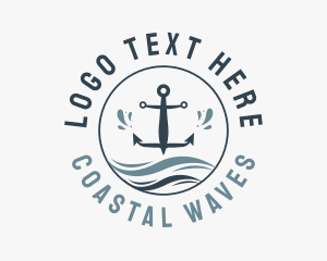 Coast - Anchor Marine Wave logo design