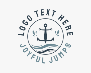 Anchor Marine Wave logo design