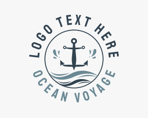 Anchor Marine Wave logo design