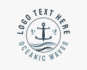 Marine Life - Anchor Marine Wave logo design