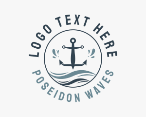 Anchor Marine Wave logo design