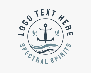 Anchor Marine Wave logo design