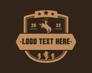 West - Western Cowboy Cactus logo design