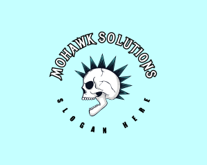 Mohawk - Mohawk Rock Skull logo design