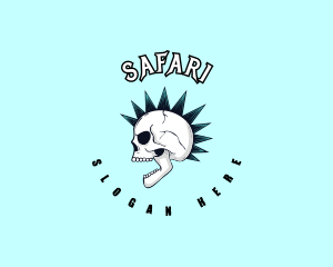 Clothing - Mohawk Skull Rockstar logo design