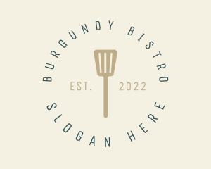 Round Cook Spatula logo design