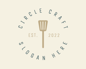 Round Cook Spatula logo design