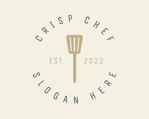 Round Cook Spatula logo design