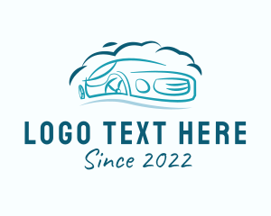 Cleaner - Blue Car Wash Sanitation logo design