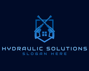 Hydraulic - Power Washing Shield logo design