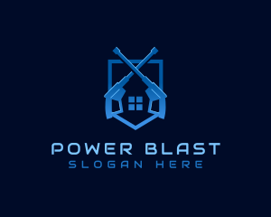 Power Washing Shield logo design