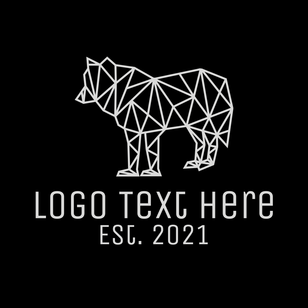 Gray Geometric Wolf Logo | BrandCrowd Logo Maker