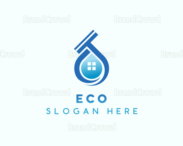 Cleaning Squeegee Droplet Logo