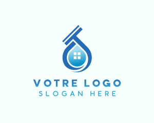 Cleaning Squeegee Droplet Logo