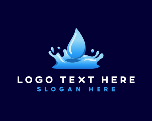 Aqua - Water Fluid Aqua logo design