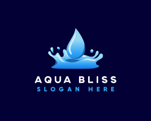 Water Fluid Aqua logo design