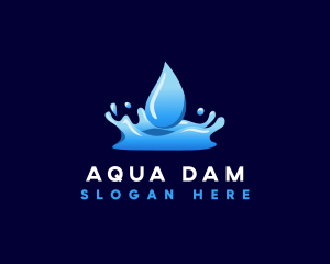Water Fluid Aqua logo design