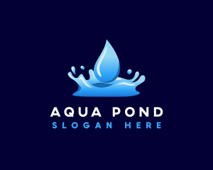 Water Fluid Aqua logo design