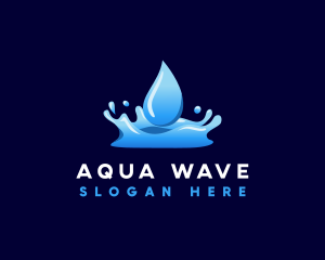 Water Fluid Aqua logo design