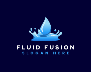 Water Fluid Aqua logo design