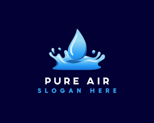 Water Fluid Aqua logo design