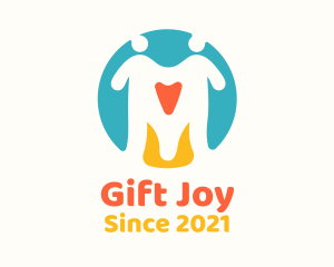 Joyful Couple Heart logo design