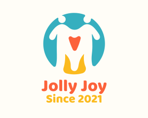 Joyful Couple Heart logo design