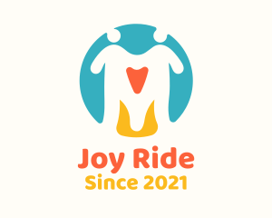 Joyful Couple Heart logo design