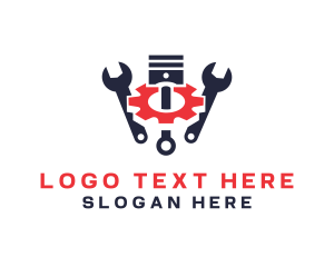 Cog - Piston Wrench Gear logo design
