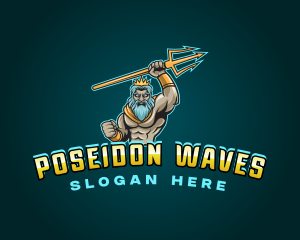 Greek God Poseidon logo design