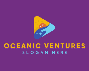 Ocean Media Player logo design