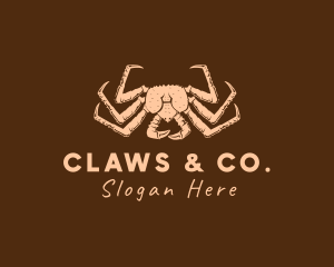 Rustic King Crab logo design