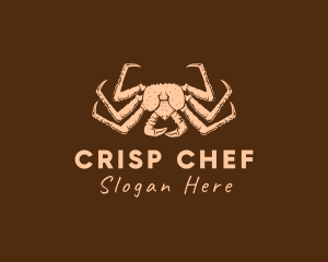 Rustic King Crab logo design