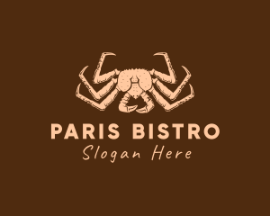 Rustic King Crab logo design