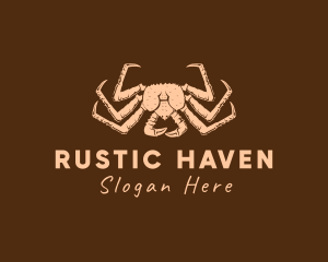 Rustic King Crab logo design