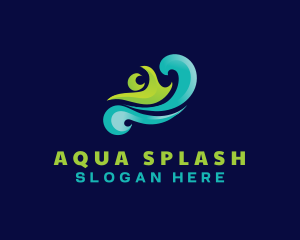 Swimming - Swimming Sport Wave logo design