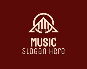 Musical Piano Instrument  logo design