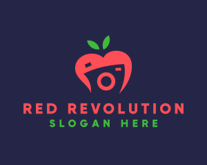 Red Fruit Camera logo design