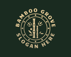 Bamboo - Gold Bamboo Tree logo design