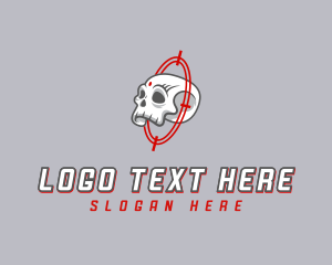 Mercenary - Skull Hunter Target logo design