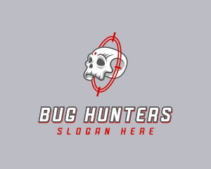 Skull Hunter Target logo design