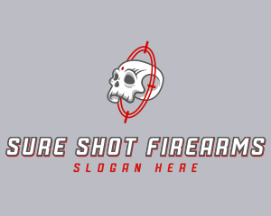 Skull Hunter Target logo design